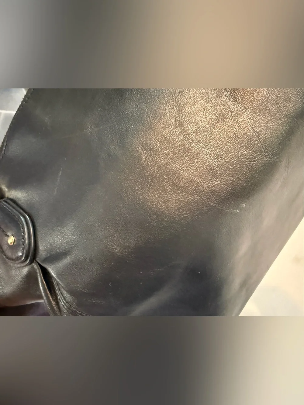 Coach black leather
